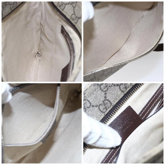 GUCCI GG Supreme Shoulder Bag PVC Beige Gold - Picture 15 of 16